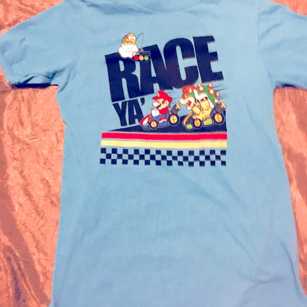 Boys Size L Super Mario Cart “Race Ya” Tshirt